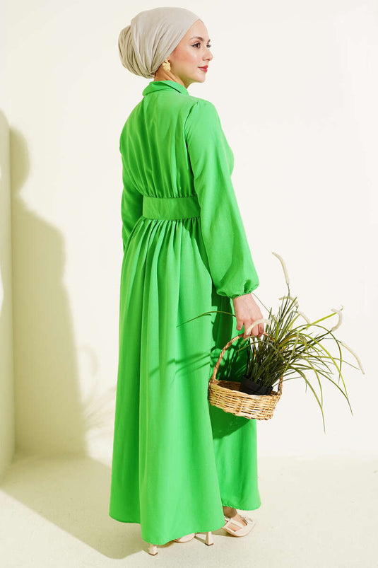 Robe boutonnée intégrale à col chemise Benetton