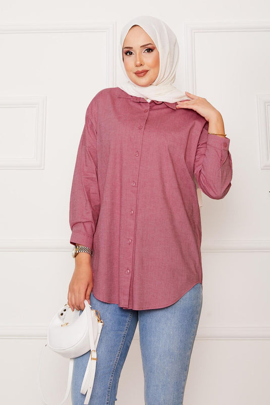 Button Down Sports Shirt Rose