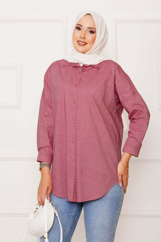 Button Down Sports Shirt Rose