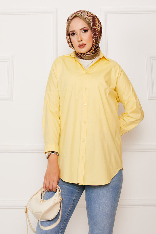 Button Down Sports Shirt Yellow