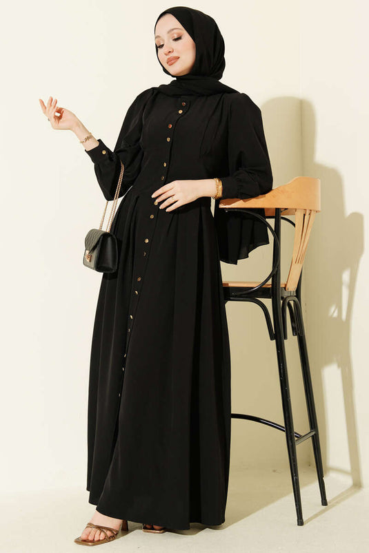 Robe Boydan Gold boutonnée avec pince noire