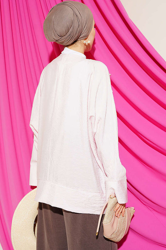 Chemise Rose À Boutons Brit