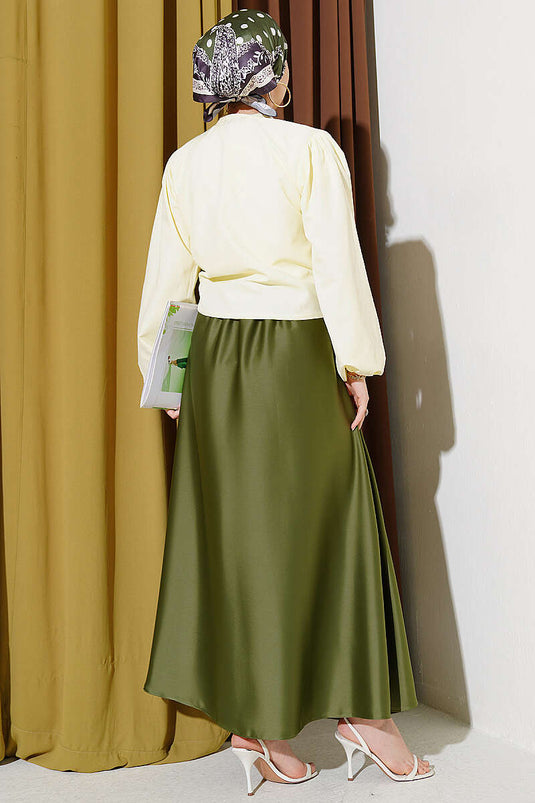 Chemise Courte À Boutons Et À Nouer En Jaune