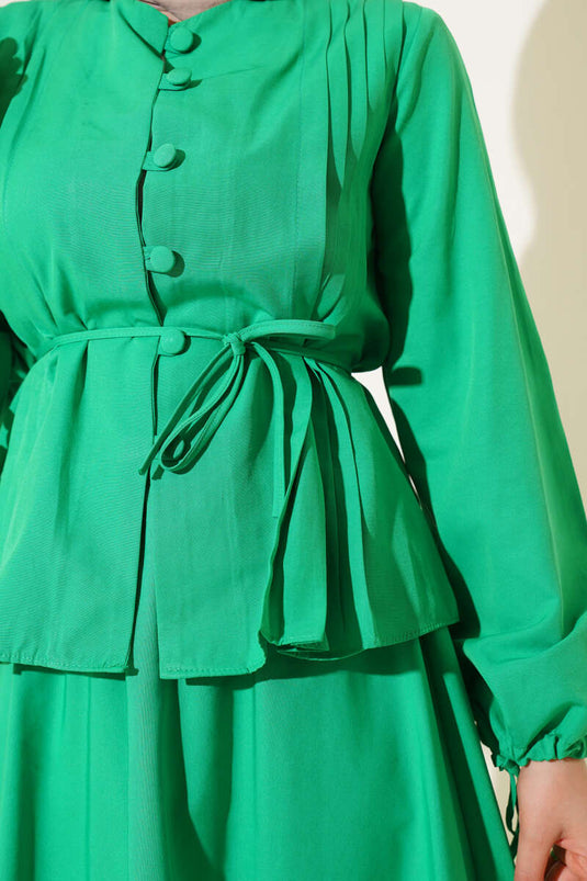 Britse geknoopte tweedelig rokset groen