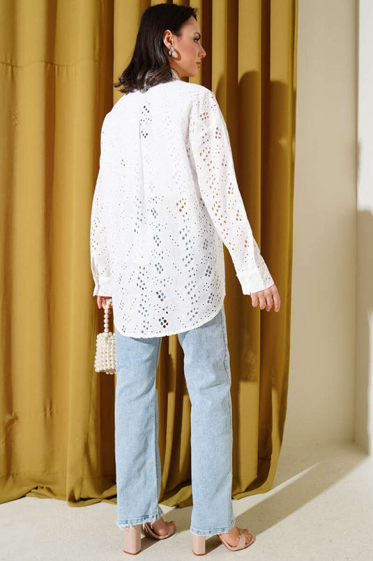 Embroidered Shirt White