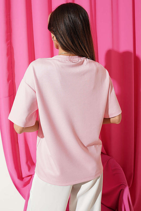 T-shirt Brooklyn Baskılı Loyşa Rose