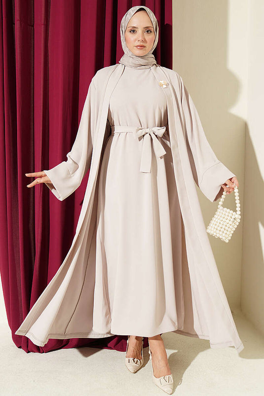 Abaya-Set Mit Brosche Und Accessoires