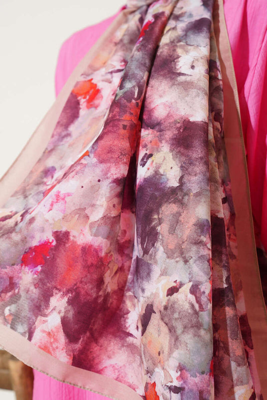 Brush Pattern Lina Shawl Latte