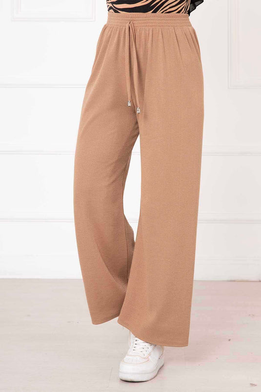 Beaded Trousers in Mink