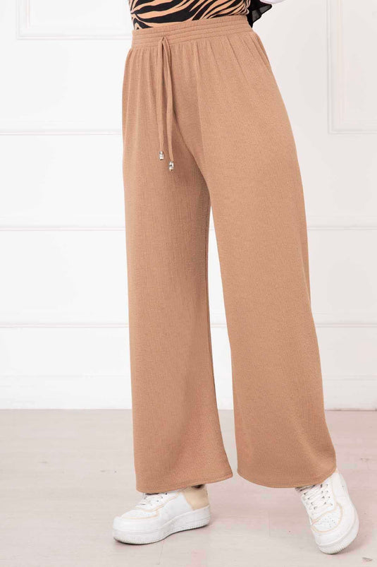 Pantalon Perles Torsadées Vison