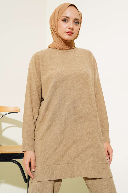 Ensemble tunique deux pièces Bürümcük Basic Camel