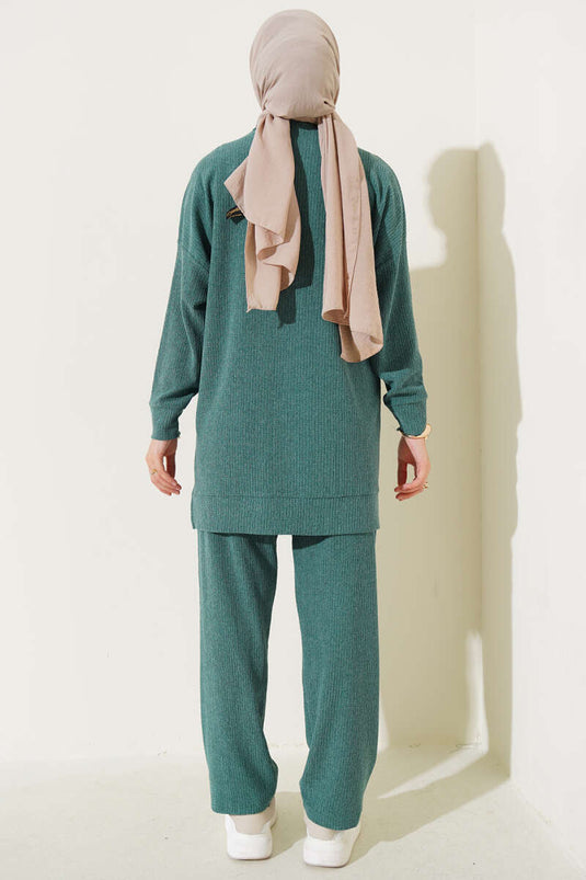 Ensemble tunique basique deux pièces Bürümcük vert