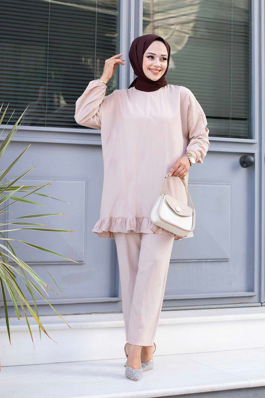 Bürümcük Hijab Double Costume Beige