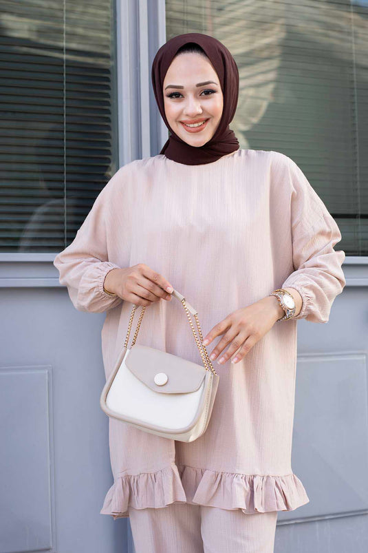 Bürümcük Hijab Double Costume Beige