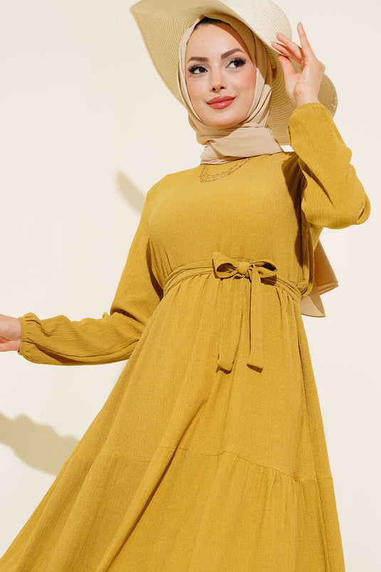 Bürümcük Layered Dress Sennep