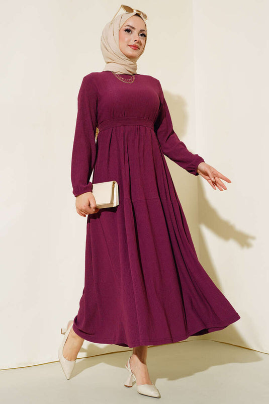 فستان متعدد الطبقات من Bürümcük بلون أرجواني