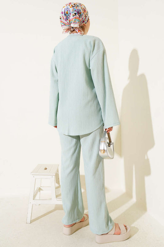 Bürümcük Önü İp Bağcıklı İkili Takım Mint