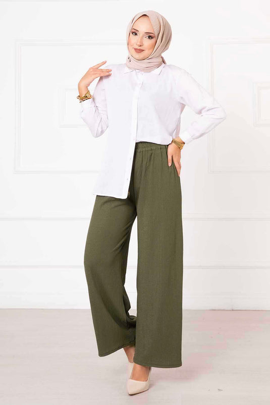 Crumpled Pants Khaki