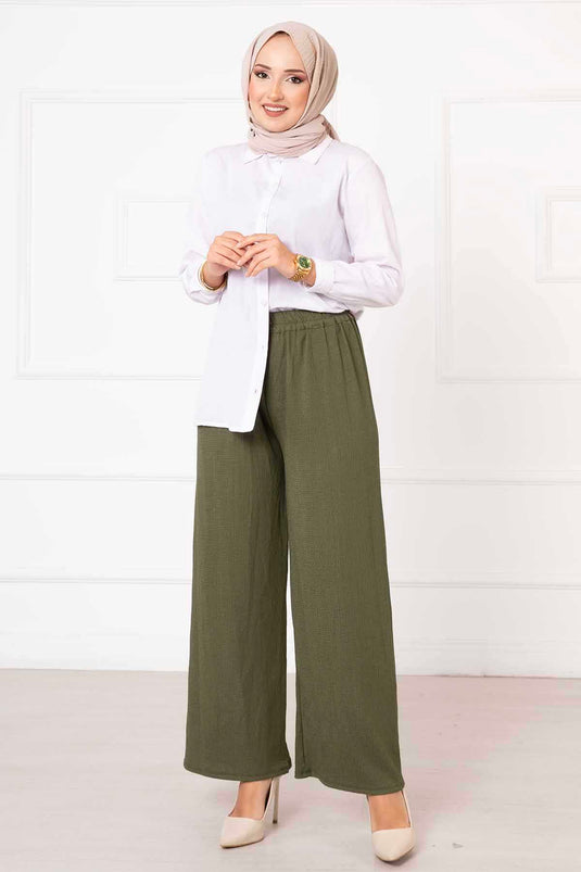 Crumpled Pants Khaki