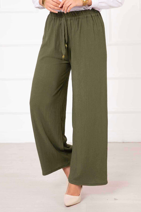 Crumpled Pants Khaki