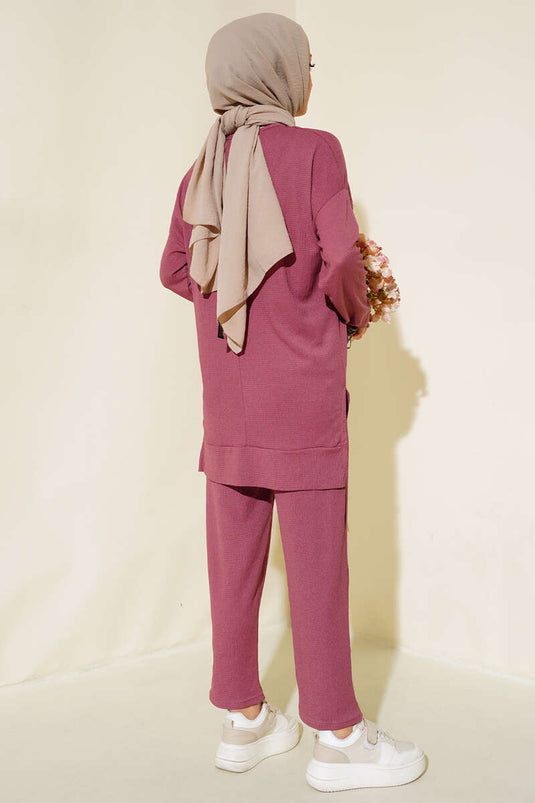 Twisted Double Suit, Dusty Rose