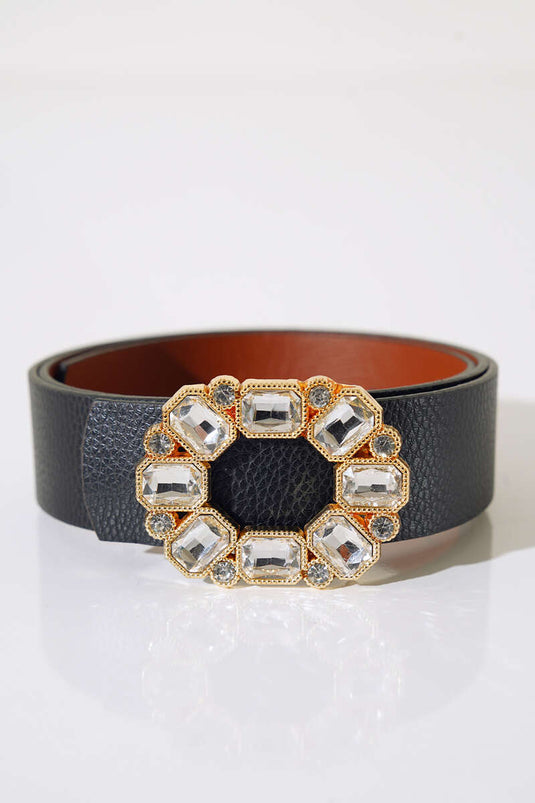 Ceinture Big Shiny Stone noire