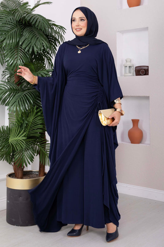 Completo Sandy Largo Con Cintura Blu Navy