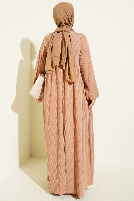 Robe Patternée Baisée À Fronces