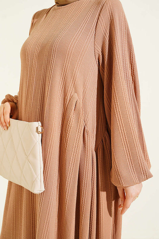 Robe Patternée Baisée À Fronces