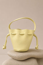 Sac À Main Mini Femme À Fronces Jaune