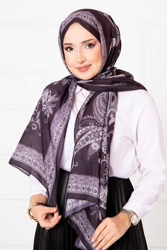 "Çalıkuşu Patterned Cotton Scarf -11"