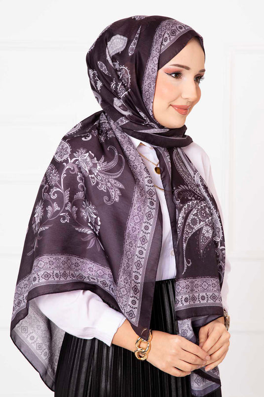 "Çalıkuşu Patterned Cotton Scarf -11"