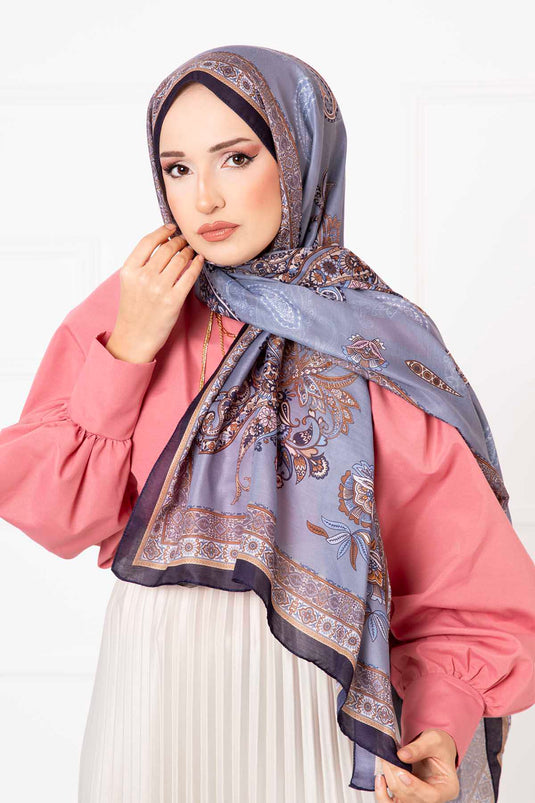 "Çalıkuşu Patterned Cotton Scarf -14"