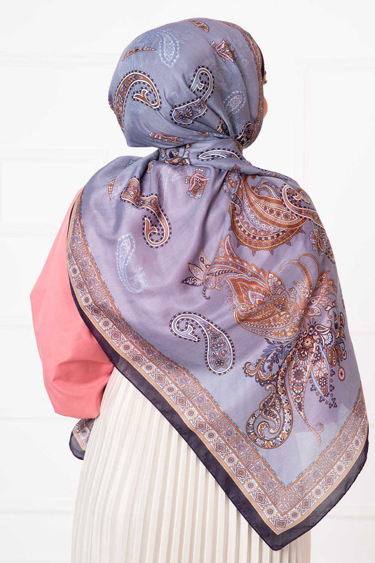 "Çalıkuşu Patterned Cotton Scarf -14"