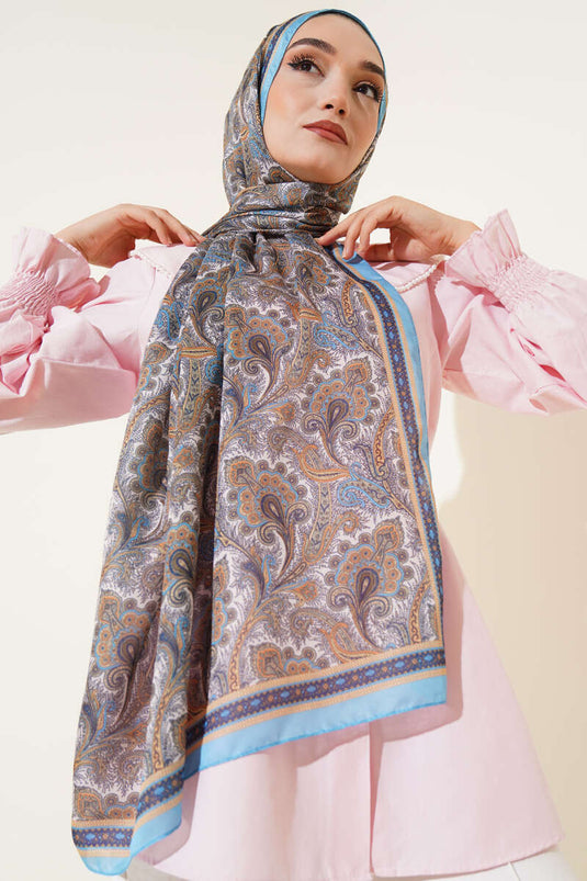 Châle détaillé de la série Wren, bleu clair