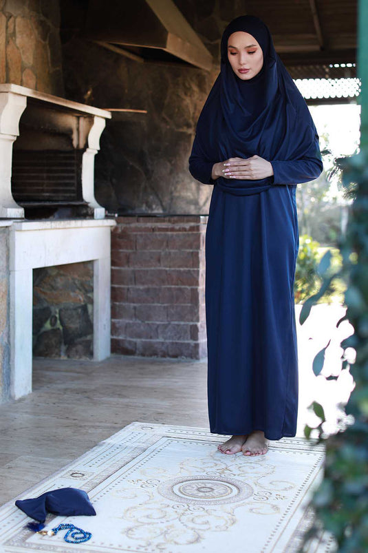 Vestido de Oración con Bolso Azul Marino