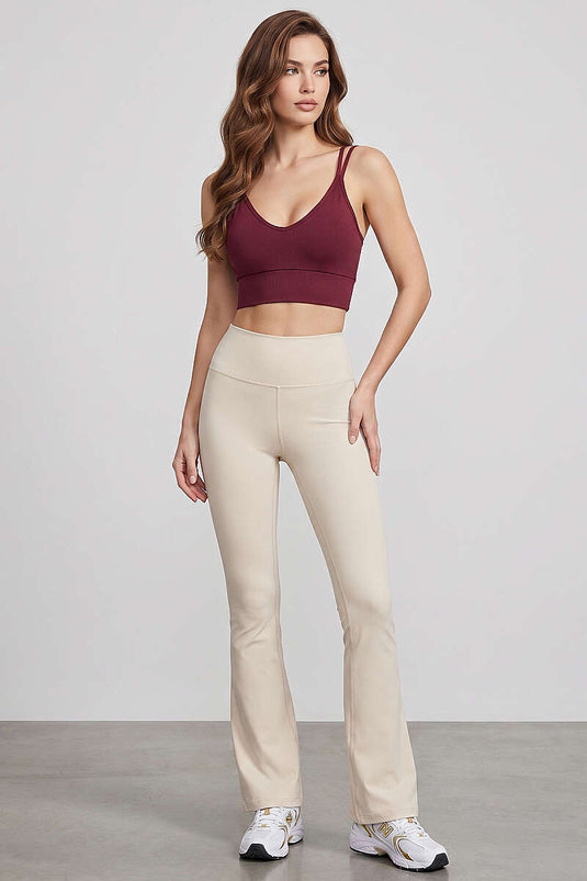Bustier à bretelles croisées double cerise
