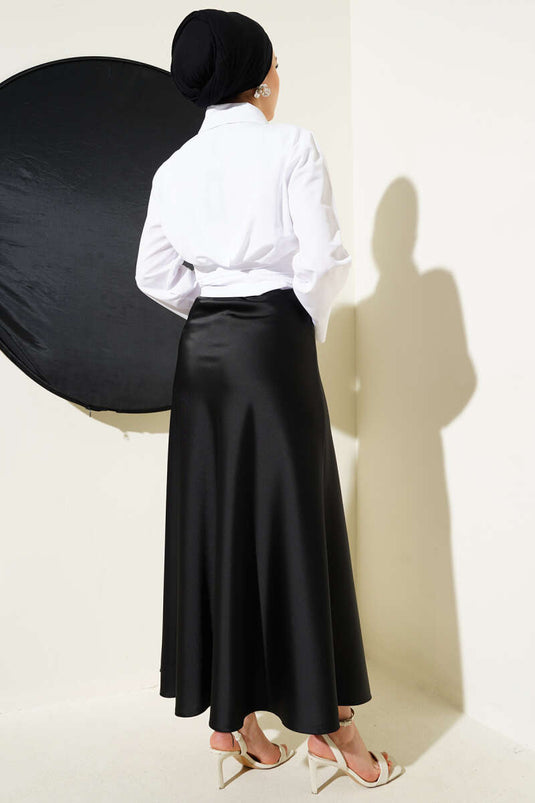 Cross Buttoned Short Shirt White