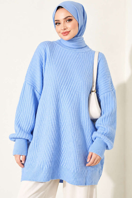 Blue Cross Fit Ribbed Knit Tunic