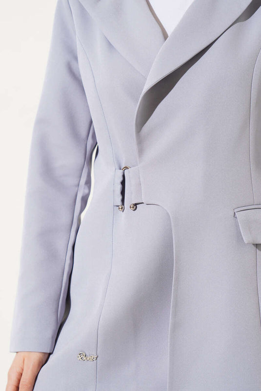 Abito doppiopetto due pezzi con giacca grigio