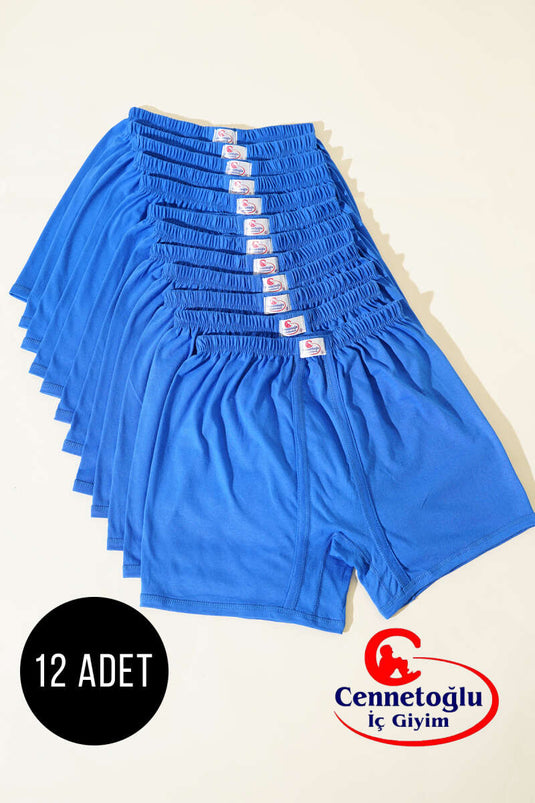 Cennetoğlu 12-Pack Men's Boxer Shorts Blue