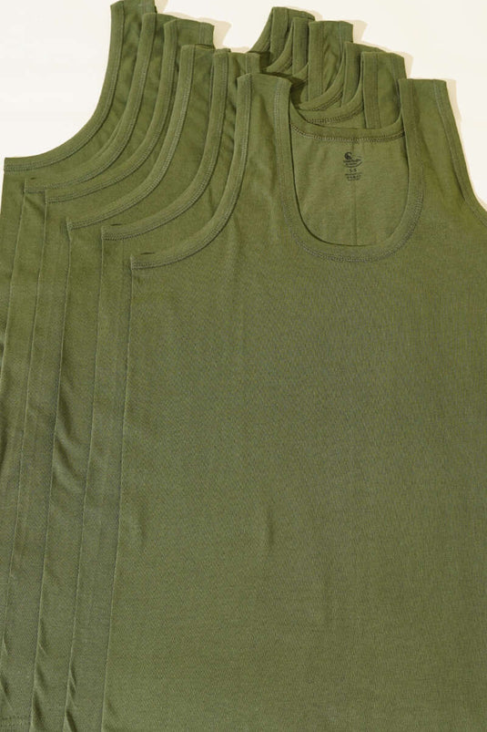 Cennetoğlu 6-Pack Men's Undershirt Khaki