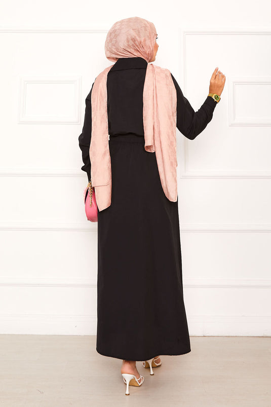 Pocket Detailed Skirted Two Piece Suit Black