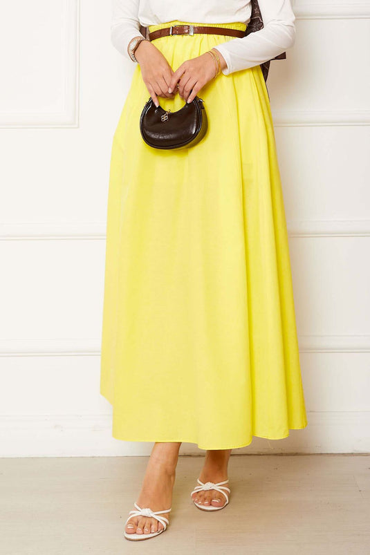 Jupe sportive Terikoton à poches détaillées, jaune