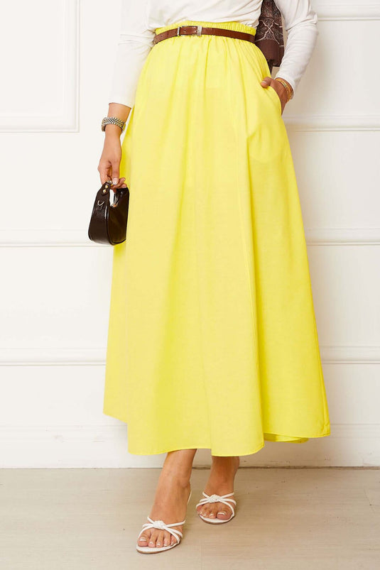 Jupe sportive Terikoton à poches détaillées, jaune