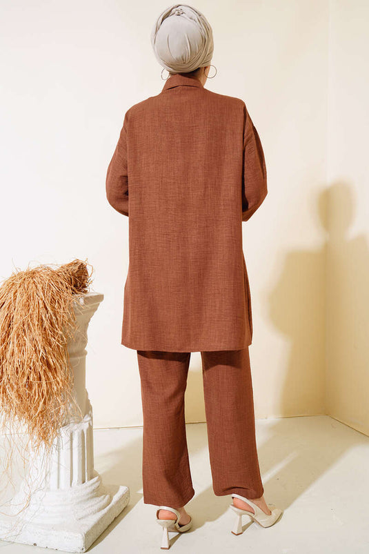 Coffee Two-Piece Set with Stone Detail