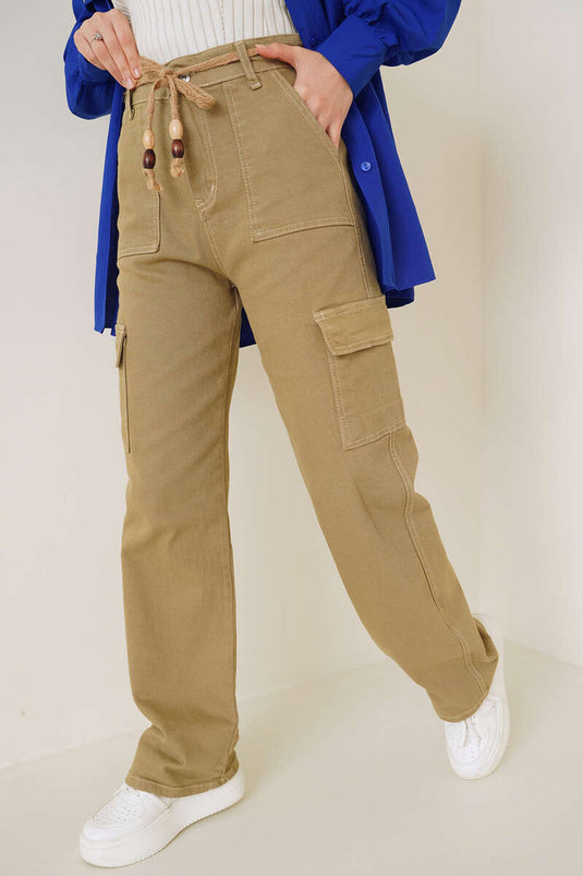 Pantalon Cargo Poche Vison