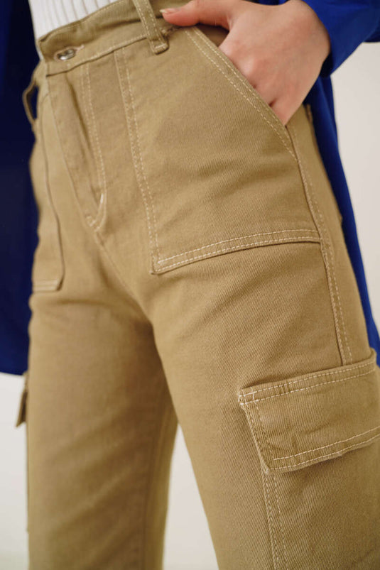 Pocket Cargo Pants Beige