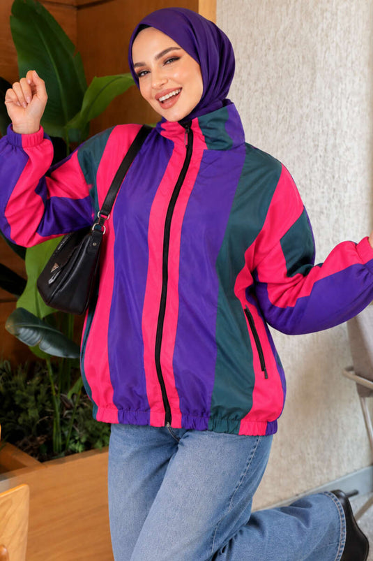 Chaqueta Con Bolsillos Y Estampado, Varias 2