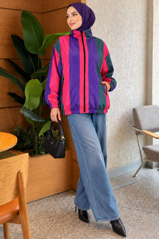 Chaqueta Con Bolsillos Y Estampado, Varias 2